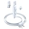 Maximm Ext Cord w/ Removable Hook 1 FT 3-Outlet 90 degrees Flat Plug UL ADW-90-C101-WH - alternate 1