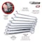Performance Tool 8 pc. Offset SAE Box Wrench Set, CrV, 12-Point Box Ends, Storage Rack W1085 - alternate 3