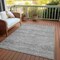 Homeroots 3' X 5' Gray And Charcoal Striped Washable Indoor Outdoor Area Rug 615662 - alternate 4