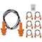 Klein Tools Reusable TPE Earplugs, Triple Flanged Shape, 25 dB, Orange, 6 PK 605036 - alternate 1