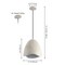 Jonathan Y Luella 11.75" 1-Light Bohemian Coastal Adjustable Plaster-Look Organic Scalloped Dome Metal LED Pend JYL9209A - alternate 8