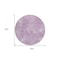 Homeroots 8' Lavender Purple And Ivory Round Geometric Washable Indoor Outdoor Area Rug 588318 - alternate 5