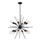 Vaxcel Estelle 12-Light 27.5 in W Matte Black Mid-Century Modern Sputnik Pendant Ceiling Fixture P0343R - alternate 1