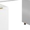 Homeroots 57" White Wood and Stainless Steel Computer Desk With Three Drawers 723772 - alternate 3