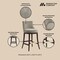Manhattan Comfort Lucia Barstool in Taupe, 3PK 3-BS025-TP - alternate 5