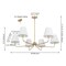 Jonathan Y Pauline 38" 6-Light Coastal Contemporary Adjustable Swooping Arm Candle-Style Metal LED Chandelier, W JYL9557A - alternate 6