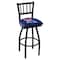 Holland Bar Stool Co 36" Blk Wrinkle Louisiana Tech Swivel Bar Stool, Jailhouse Back L01836LaTech - alternate 1