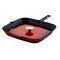 Megachef 11 Inch Square Enamel Cast Iron Grill Pan with Matching Grill Press in Red with Press MG-GS28AR - alternate 1