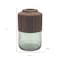 Homeroots 11" Brown And Sage Glass Round Table Vase With Wood 632606 - alternate 3