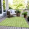 Homeroots 8' X 10' Lime Green And Ivory Striped Washable Indoor Outdoor Area Rug 595880 - alternate 4