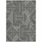 Homeroots 8' X 10' Black And Ivory Abstract Washable Indoor Outdoor Area Rug 594908 - alternate 5