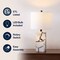 Jonathan Y Elizabeth 24.25" Contemporary Coastal Alabaster LED Table Lamp with Body Night Light, Black/White JYL8507A - alternate 5