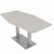 Skutchi Designs Hexagon Conference Table With Power Unit, 36 in W, 60 in L, Ivory HAR-HEX.IR-36X60-DOU-K458-NA - alternate 1