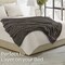 Lavish Home Faux Fur Throw Blanket 60x70-Inch Twin Blanket for Couch, Bed, or Chair Soft Throw with Plush, Gray 66-THROW057-G - alternate 2