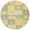 Homeroots 8' Yellow Blue And Terra Cotta Round Geometric Washable Indoor Outdoor Area Rug 605057 - alternate 5