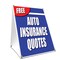 Signmission Free Auto Insurance Quotes, 24 Inch x 18 Inch A-frame Yard Sign, Plastic Sign SBC-1824-Free Auto Insurance Quotes - alternate 1