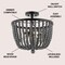 Jonathan Y Drift Wood Bead 16" 3-Light Bohemian Farmhouse Iron LED Semi Flush Mount, Oil Rubbed Bronze/Grey JYL9902A - alternate 6