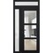 Vdomdoors Front Exterior Prehung FiberGlass Door Clear Glass See-through / Manux 8555 Matte Black Clear Glass MANUX8555EXD-BLK-W36 x H80-LH - alternate 1