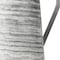 Homeroots 11" Gray and White Abstract Metal Jug Vase 392195 - alternate 4