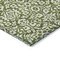 Homeroots 3' X 5' Olive Green And Ivory Damask Washable Indoor Outdoor Area Rug 595175 - alternate 4