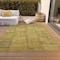 Homeroots 8' X 10' Gold Wheat And Gray Patchwork Washable Indoor Outdoor Area Rug 581602 - alternate 3