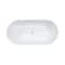 Kingston Brass 60" Acrylic Oval Double Ended Pedestal Tub with Drain, No Faucet Drillings, Glossy White VTPDE602922 - alternate 2