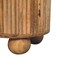 Homeroots 23" Brown Solid Wood Round Three Drawer Nightstand 651517 - alternate 6