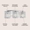 Jonathan Y Coco Prism Vintage 23" 3-Light Metal/Glass Classic Glam LED Vanity Light, Chrome JYL3554A - alternate 6