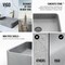 Vigo Segovia Gothic Gray Concreto Stone 16 in. L x 12 in. W x 4 in. H Rectangular Vessel Bathroom Sink VG04064 - alternate 4