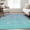 Homeroots 9' X 12' Sky Blue And Teal Blue Ombre Washable Indoor Outdoor Area Rug 588988 - alternate 7