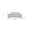 Homeroots 71in Light Gray And Silver Genuine Leather Loveseat 329683 - alternate 5