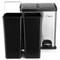Elama 2 Section 15 Liter/ 4 Gallon Each Section Trash and Recycling Step Bin in Matte Silver EL-LD710-30L - alternate 3