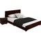 Homeroots Two Piece Espresso Solid and Manufactured Wood Bedroom Set 569375 - alternate 1