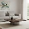 Homeroots 39" Brown and Silver Wood and Stainless Steel Square Pedestal Coffee Table 714606 - alternate 3