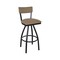 Bfm Seating Bristol Swivel Barstool - Grade 4 Upholstered Seat & Back - Steel Frame - Sand Black Finish 4301SSTT009-SB - alternate 1