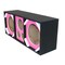 Deejay Led Two 10-in Woofers plus Two Tweeters and One Horn PINK Empty Chuchera Speaker Enclosure w/Dual Port D10T2H1PINK - alternate 3