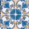 Homeroots 4" X 4" Teal Taupe Sia Removable Peel And Stick Tiles 400225 - alternate 3