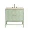 James Martin Vanities Emmeline 36" Single Vanity, Pistachio, w/ 3 CM Tajnar Eclos Top D100-V36-PST-3TJR - alternate 1