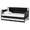 Baxton Studio Lucera Bobbin Daybed with Trundle, Twin, Black 263-14372-14374-ZORO - alternate 1