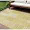 Homeroots 9' X 12' Gold Wheat And Ivory Striped Washable Indoor Outdoor Area Rug 581651 - alternate 1
