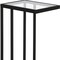 Homeroots 25" Black And Clear Glass And Steel End Table 543826 - alternate 5