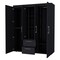 Homeroots 59" Black Two Drawer Combo Dresser 552266 - alternate 6