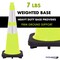 Traffic Kontrol 28in Traffic Safety Cone, 7Lbs, Lime, 6in+4in Hi Intensity Reflective Collars, Bulk Pallet, 60PK TKTC-28-7-LM-2C-60 - alternate 3