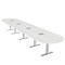 Skutchi Designs 18ft Racetrack Conference Table With Power | Harmony Series | 18 Person Meeting Room Table HAR-RAC-48X216-T-WA7976-ESIL - alternate 1