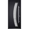 Vdomdoors Steel Door Deux 6500 Black Stainless Inserts Single Modern Painted-W36xH80-Left Inswing DEUX6500EXD-BLK-W36 x H80-Left-hand Inswing - alternate 2