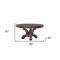 Homeroots Gray Solid Wood Pedestal Base Round Top Dining Table 347327 - alternate 2