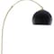 Homeroots 76" Brass Arched Floor Lamp With Black Dome Shade 530710 - alternate 4