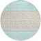 Homeroots 8' Teal Blue Aqua And Ivory Round Geometric Washable Indoor Outdoor Area Rug 613875 - alternate 4