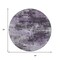 Homeroots 8' Purple And Ivory Round Abstract Washable Indoor Outdoor Area Rug 630647 - alternate 3