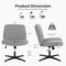 Yssoa Simple Deluxe Criss Cross Chair Wide Seat Armless Cross Legged Chair Home Office Desk Chair with Lu 3A88FNCHAIROFFICEGRY01 - alternate 4